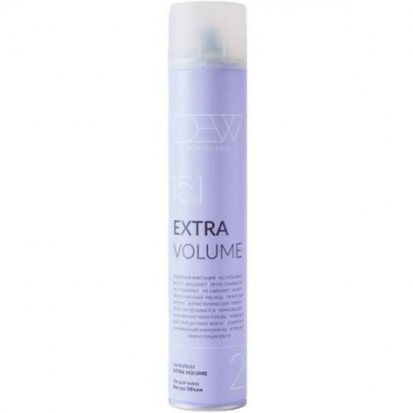 DEW PROFESSIONAL Лак для волос Dew Professional Extra Volume 15 in 1 сильной фиксации 500 мл