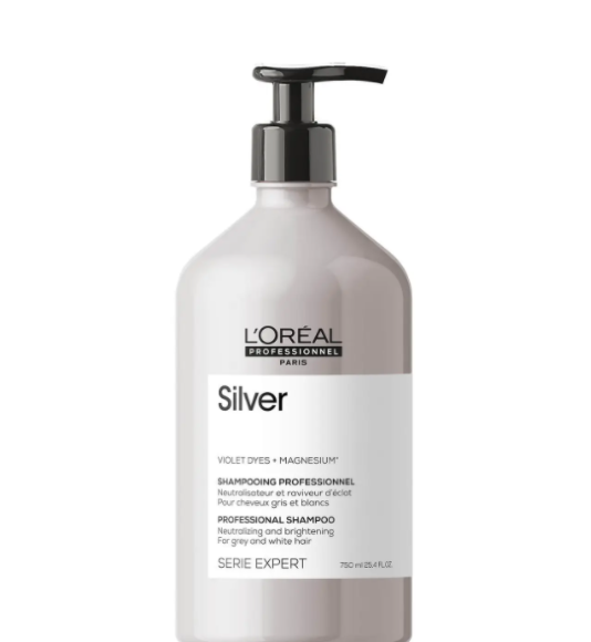 LOREAL PROFESSIONAL ШАМПУНЬ для нейтрализации желтизны осветленных или седых волос Expert Silver - 750 мл