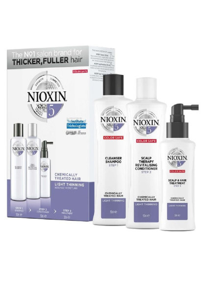 NIOXIN НАБОР для волос средней и сильной жесткости с тенденцией к выпадению (150мл + 150мл + 50мл) Cleanser System 5