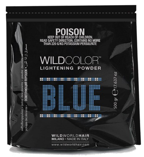 WILD COLOR ПУДРА для осветления волос Powder Blue (до 7 тонов) - 500 г