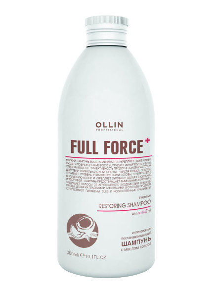 OLLIN PROFESSIONAL ШАМПУНЬ для интенсивного восстановления Full Force With Cocount Oil - 300 мл