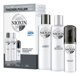 NIOXIN НАБОР для натуральных редеющих волос (300мл + 300мл +100мл) Cleanser System 2