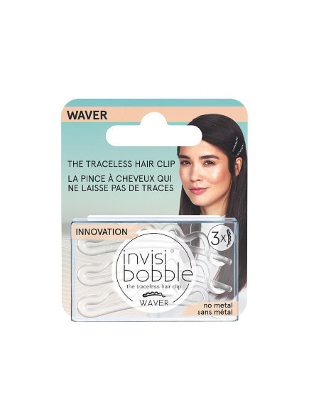 INVISIBOBBLE ЗАКОЛКА для волос (с подвесом) Waver Crystal Clear (прозрачная) - 3 шт