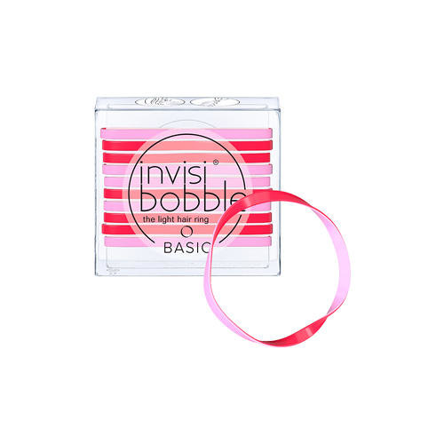 INVISIBOBBLE РЕЗИНКА для волос Basic Jelly Twist (красно-розовая) - 10 шт