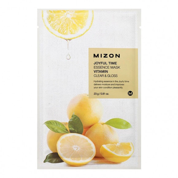 KOREA MIZON Joyful Time Essence Mask Vitamin C Тканевая маска для лица с витамином С 23г