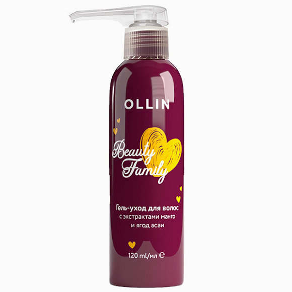 OLLIN PROFESSIONAL ГЕЛЬ-УХОД для волос с экстрактами манго и ягод асаи Family - 120 мл