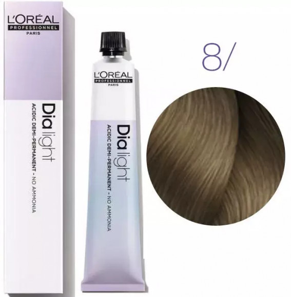 LOREAL PROFESSIONAL 8 КРАСИТЕЛЬ Dia Light (светлый блондин) 50 мл