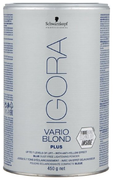 SCHWARZKOPF PROFESSIONAL ПОРОШОК для осветления волос Igora Vario Blond Plus - 450 г