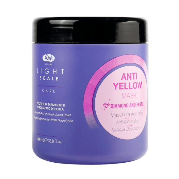 LISAP MILANO МАСКА для осветленных, мелированных и седых волос - “Light Scale Care Anti Yellow Mask” - 1000 мл