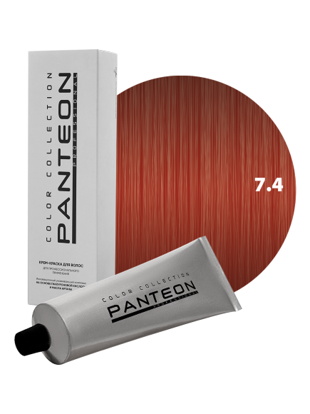 PANTEON 7.4 КРАСИТЕЛЬ Panteon (средне-русый медный) - 100 мл