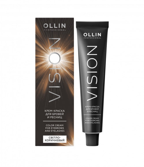 OLLIN PROFESSIONAL VISION крем-краска для бровей и ресниц Светло-коричневый - 20 мл