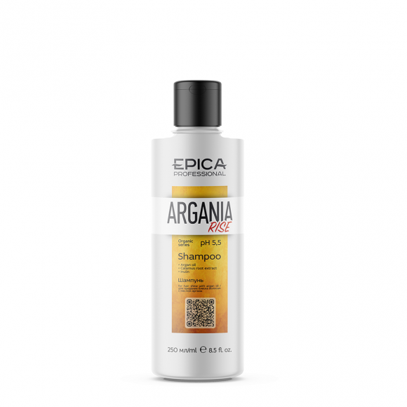 EPICA PROFESSIONAL Argania Rise ORGANIC ШАМПУНЬ для придания блеска с маслом арганы - 250 мл