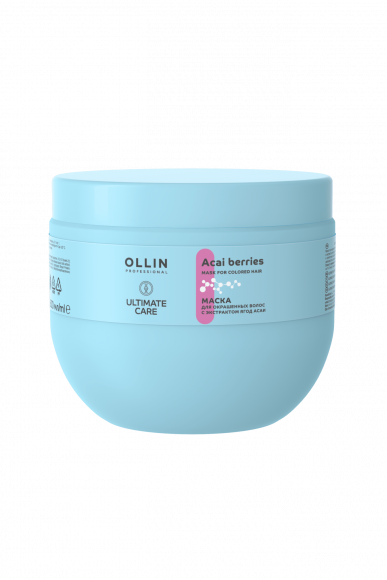 OLLIN PROFESSIONAL МАСКА для окрашенных волос с экстрактом ягод асаи 500мл ULTIMATE CARE