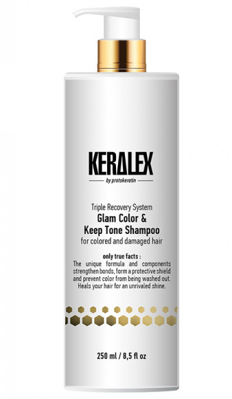 KERALEX Шампунь ДУО-сияние и защита цвета / Keralex Glam Color & Keep Tone Shampoo - 250 мл