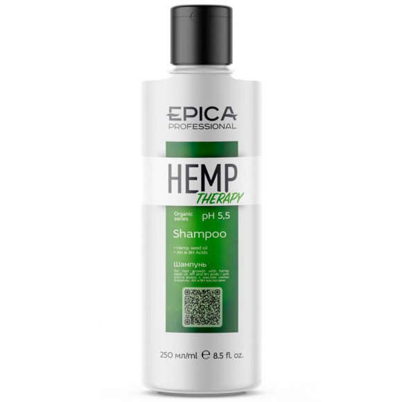 EPICA PROFESSIONAL Hemp therapy ORGANIC ШАМПУНЬ для роста волос с маслом семян конопли - 250 мл