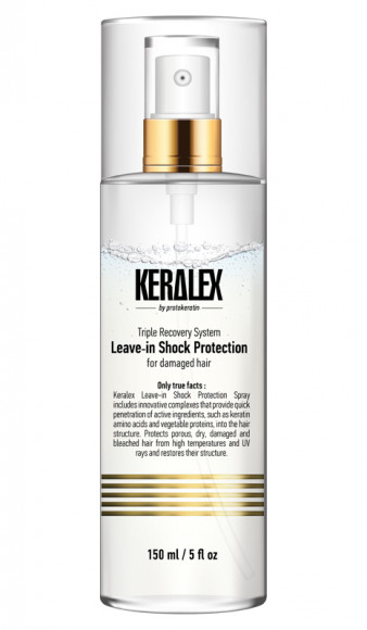 KERALEX Спрей двухфазный кондиционирующий дуо-питание и термозащита / Keralex Leave-In Shock Protection - 150 мл