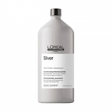 LOREAL PROFESSIONAL ШАМПУНЬ для нейтрализации желтизны осветленных или седых волос Expert Silver - 1500 мл