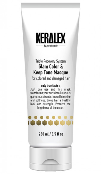 KERALEX Маска дуо-сияние и защита цвета / Keralex Glam Color & Keep Tone Masque - 250 мл