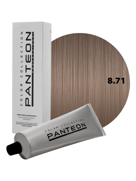 PANTEON 8.71 КРАСИТЕЛЬ Panteon (блондин коричнево-пепельный) - 100 мл