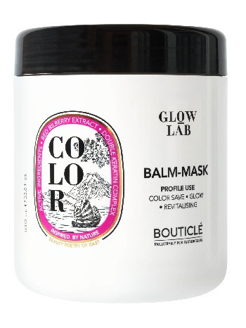 BOUTICLE Бальзам-маска для окрашенных волос с экстрактом брусники COLOR BALM-MASK DOUBLE KERATIN - 1000 мл