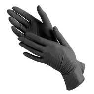 ПЕРЧАТКИ нитриловые текстурные на пальцах черные XL - 50 пар