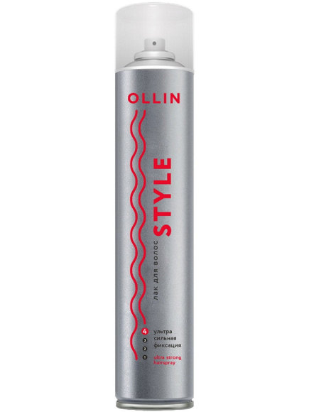 OLLIN PROFESSIONAL ЛАК для волос ультрасильной фиксации Style - 450 мл