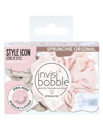 INVISIBOBBLE РЕЗИНКА-БРАСЛЕТ для волос Sprunchie Nordic Breeze Go With The Floe (розовая и бежевая) - 2 шт