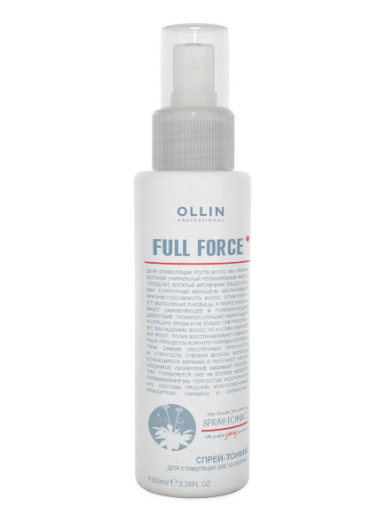 OLLIN PROFESSIONAL СПРЕЙ-ТОНИК для стимуляции роста волос Full Force With Purple Ginseng Extract - 100 мл