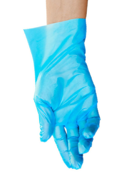BEYONDA Перчатки термопластичного эластомера голубые M - 100 пар