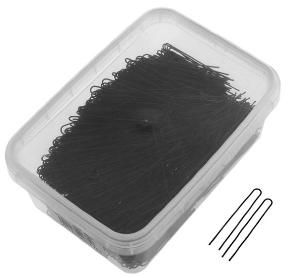 SIBEL ШПИЛЬКИ для волос гладкие 45 мм черные - 500 г