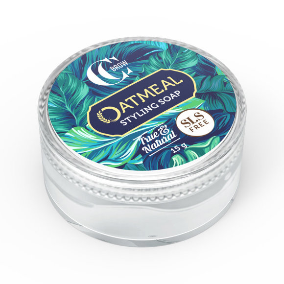 LUCAS COSMETICS МЫЛО для укладки бровей со щеточкой (овсяное) Oatmeal Styling Soap True&Natural CC Brow - 15г