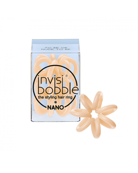 INVISIBOBBLE РЕЗИНКА для волос Nano To Be Or Nude To Be (бежевая) - 3 шт