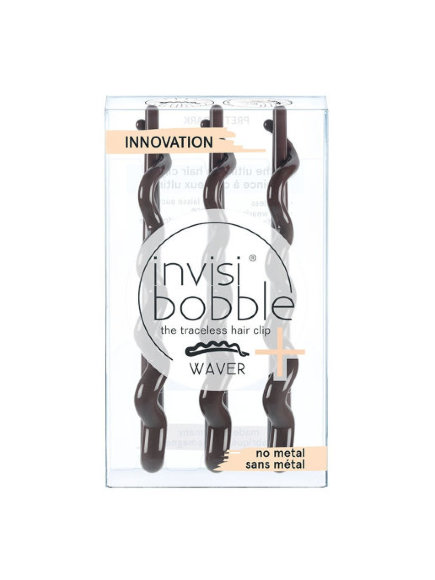 INVISIBOBBLE ЗАКОЛКА для волос (с подвесом) Waver Plus Pretty Dark (коричневая) - 3 шт