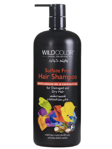 WILD COLOR ШАМПУНЬ для сухих волос без сульфатный с маслом кокоса и арганы With Argan Oil & Coconut Oil - 1000 мл