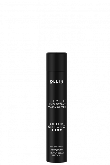 OLLIN PROFESSIONAL Лак для волос ультрасильной фиксации без отдушки - 400 мл
