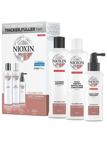 NIOXIN НАБОР для окрашенных волос с тенденцией к выпадению (150мл + 150мл + 50мл) Cleanser System 3