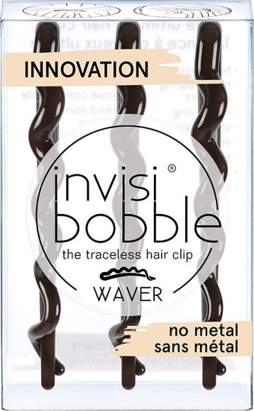 INVISIBOBBLE ЗАКОЛКА для волос Waver Pretty Dark (коричневая) - 3 шт